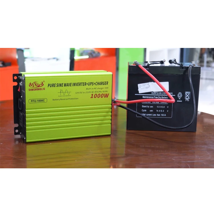 Sunchonglic UPS inverters 12v 220v 1000w pure sine wave 1000 watts 1kw power inverter with 15A AC charger