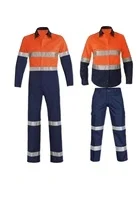 High Reflective Workwear And Work Personalized Work Suits Cotton Coverall With Reflective Tape