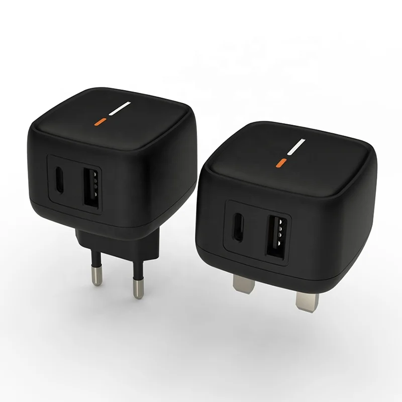 UK EU Plug 5V 2.4A Mobile Phone USB C Travel Fast Charger Wall Power Adapter For Iphone Dual Socket Ports Adapter Charger Head