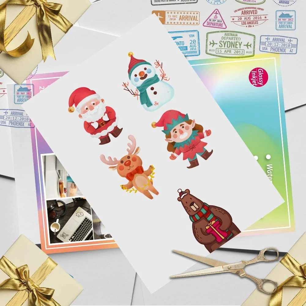 Printable Vinyl Sticker Paper for Laser Printer, Decal Paper Tear Resistant Matte Sticker Paper
