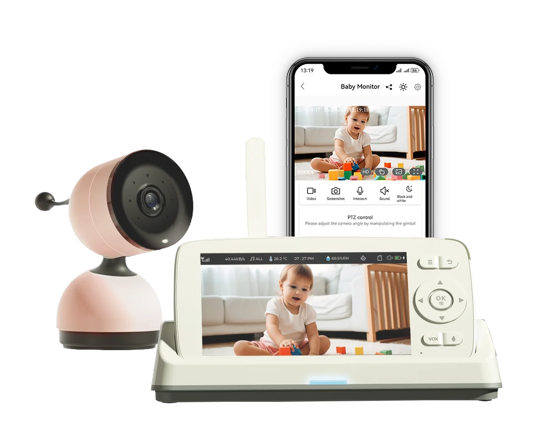 Wholesale Non-WiFi Baby Monitor with Adjustable Wall Mount and 5 Inch Screen - Babysense Add On Camera MaxView