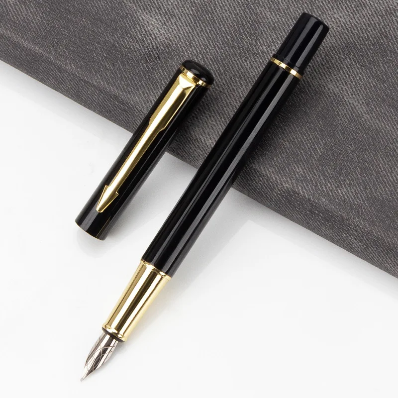 High Quality Best Selling Custom Logo Fountain Ink Pen set Boutique Packaging Luxury Black Pens with Box
