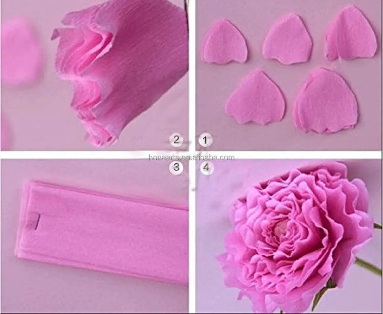 Flower Wrapping Crepe Paper Rolls Multi Colors 110GSM-130GSM Crepe Paper