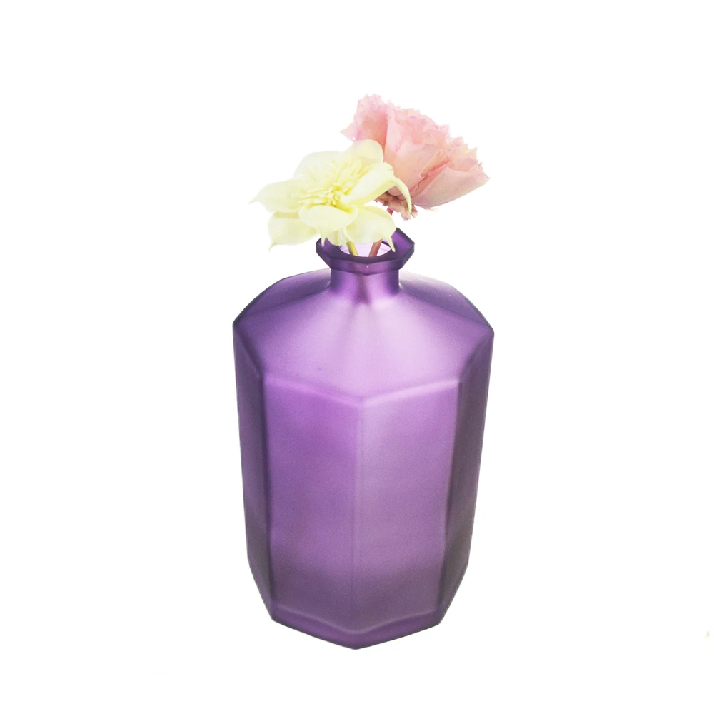 1000ml 5000ml dr vranjes frosted Purple Large reed diffuser bottle marble and box packaging for room 1L