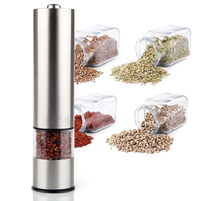 2022  Most Popular Household  Stainless Steel Electric Pepper Mill Set Pepper&Salt Grinder