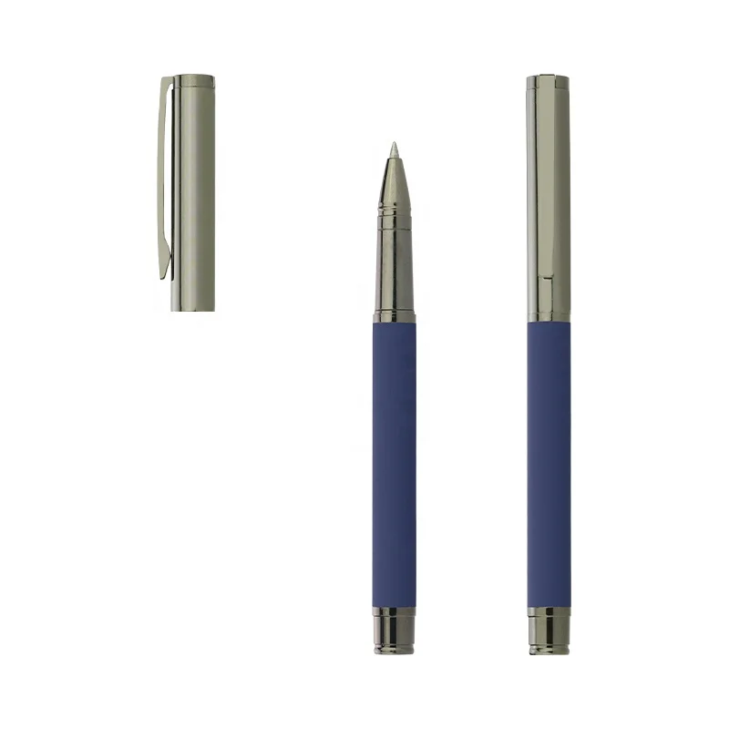 Rubber spray metal pen for wholesale promotional business gift pen customise logo