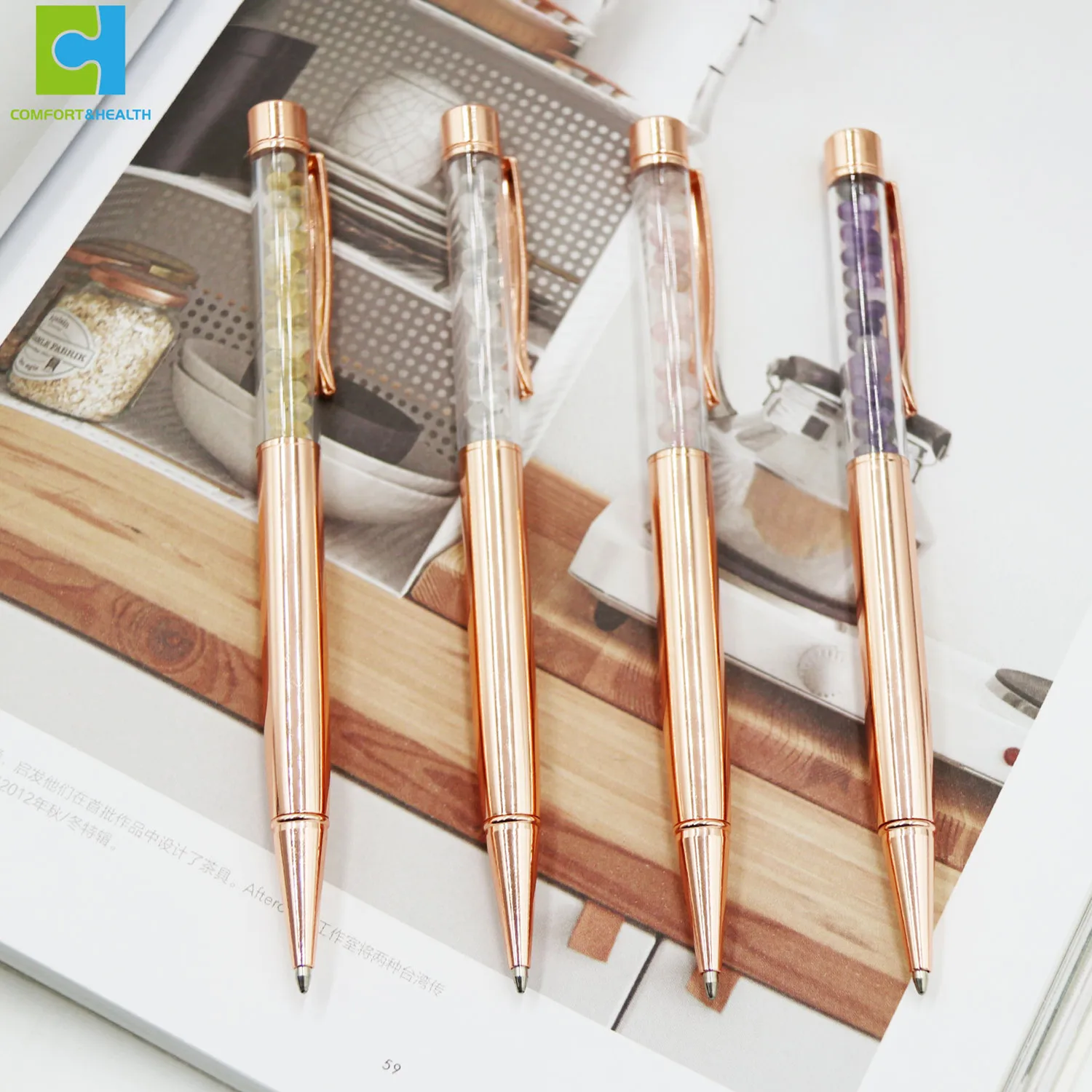 Рекламный подарок роскошная исцеляющая Хрустальная ручка с драгоценным