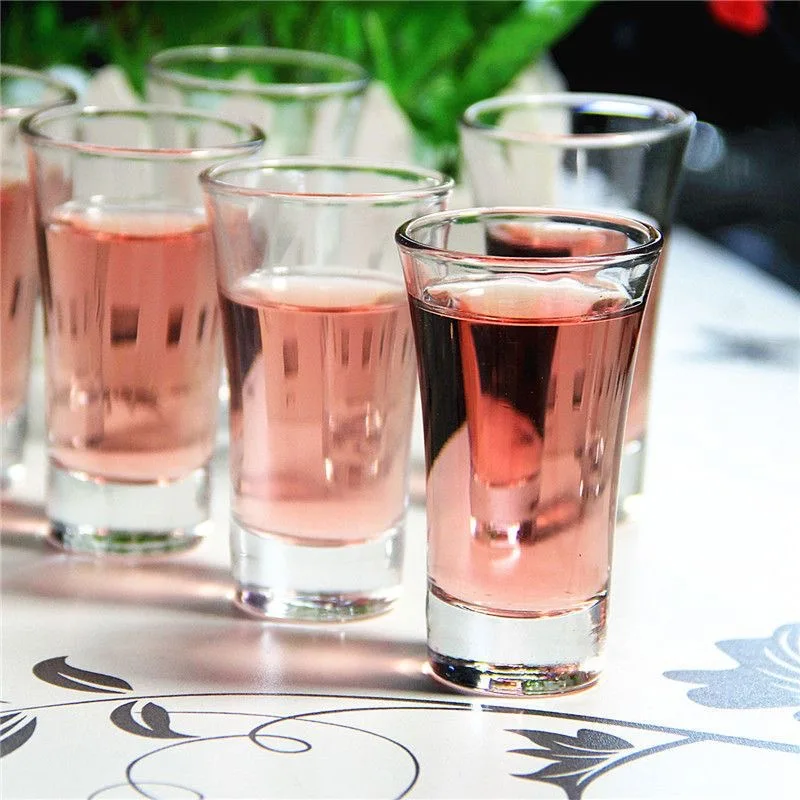 Hot Sale Custom 15ml 25ml 35ml Round Clear Mini Shot Glasses Drinking For Liquor Vodka