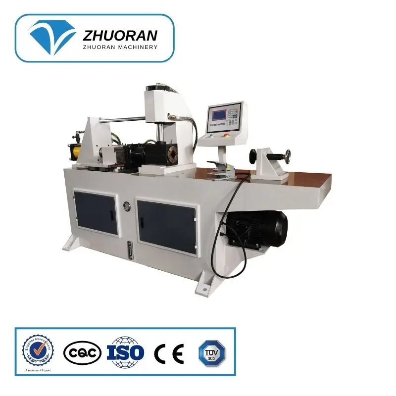  Zhuoran TM60NC Automatic cnc hydraulic profile aluminum copper stainless steel exhaust flaring pipe tube end forming