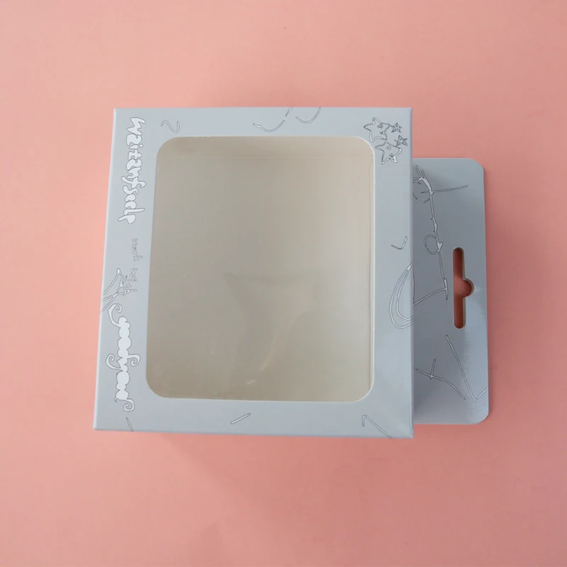 Wholesale printing your own logo high quality cheap price small carton box with clear window for packaging of retail products