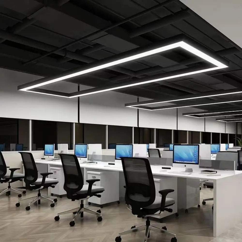 Office lighting elegent design suspended LED strip light aluminum profile aluminum extruded linear light aluminum profile