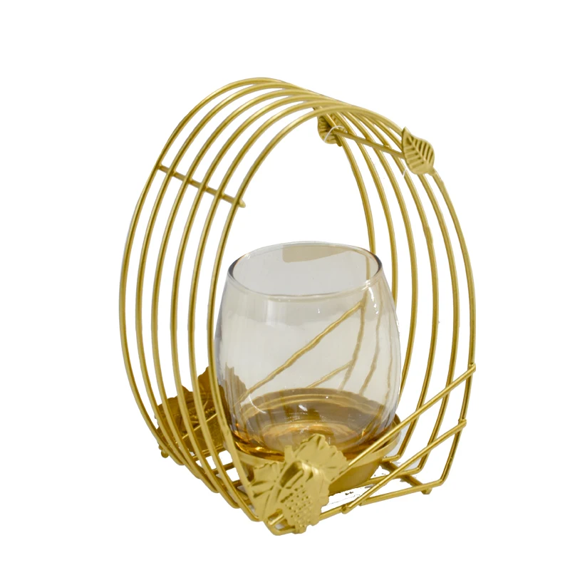 New style nordic minimalist table golden decorative candlestick holder home decor