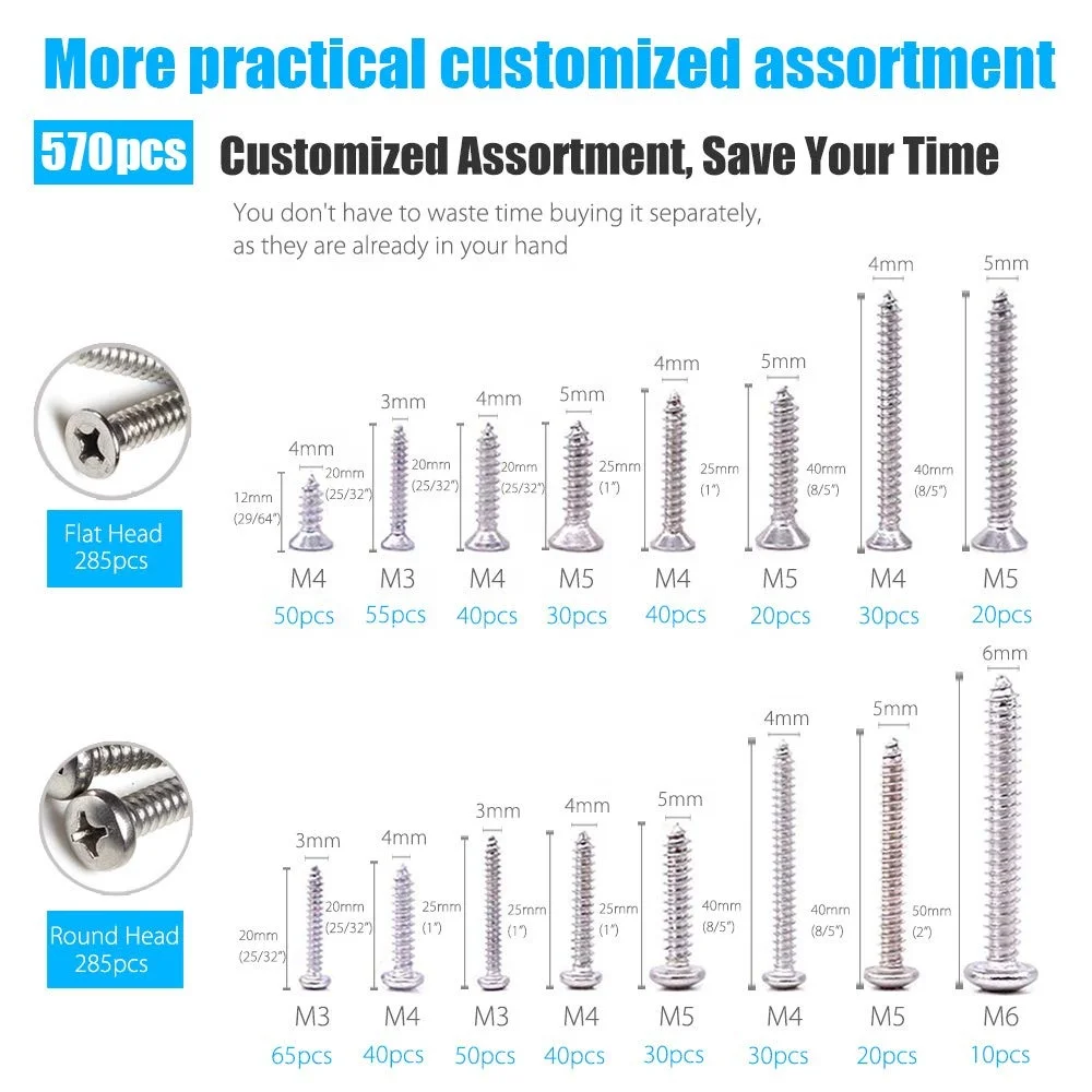 Manufacturer Custom Chicago Fastener Aluminum Set Screws Custom Hardware Furniture Screw Set With Box