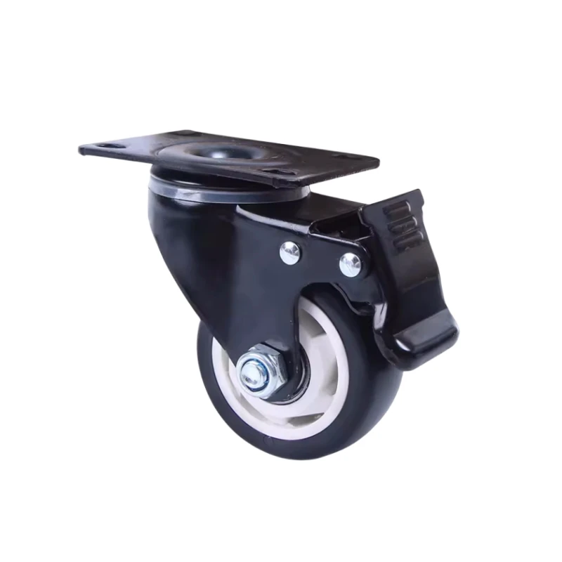 Swivel Caster with Brake Heavy Duty Swivel Base Replacement 360° Rotate