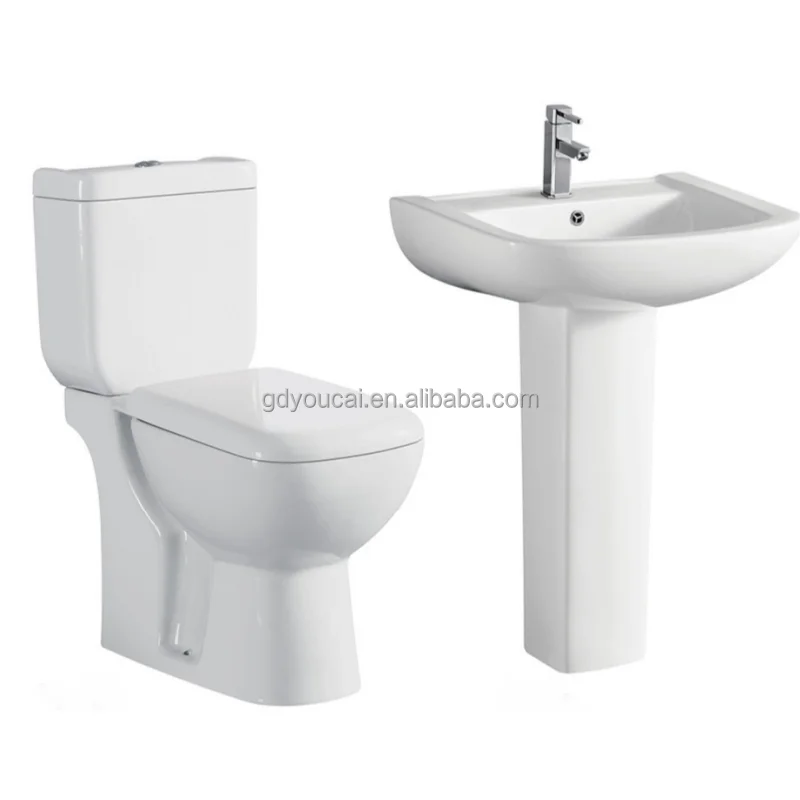 two -pieces toliet Perfectly Made cozy_full pedestal set Perfect Basin Quality Precision sanitary ware Designed For Everyday Use