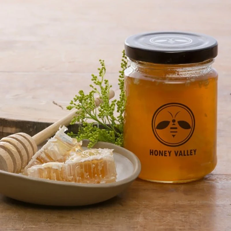 Hot sale custom waterproof transparent honey bottle labels and stickers