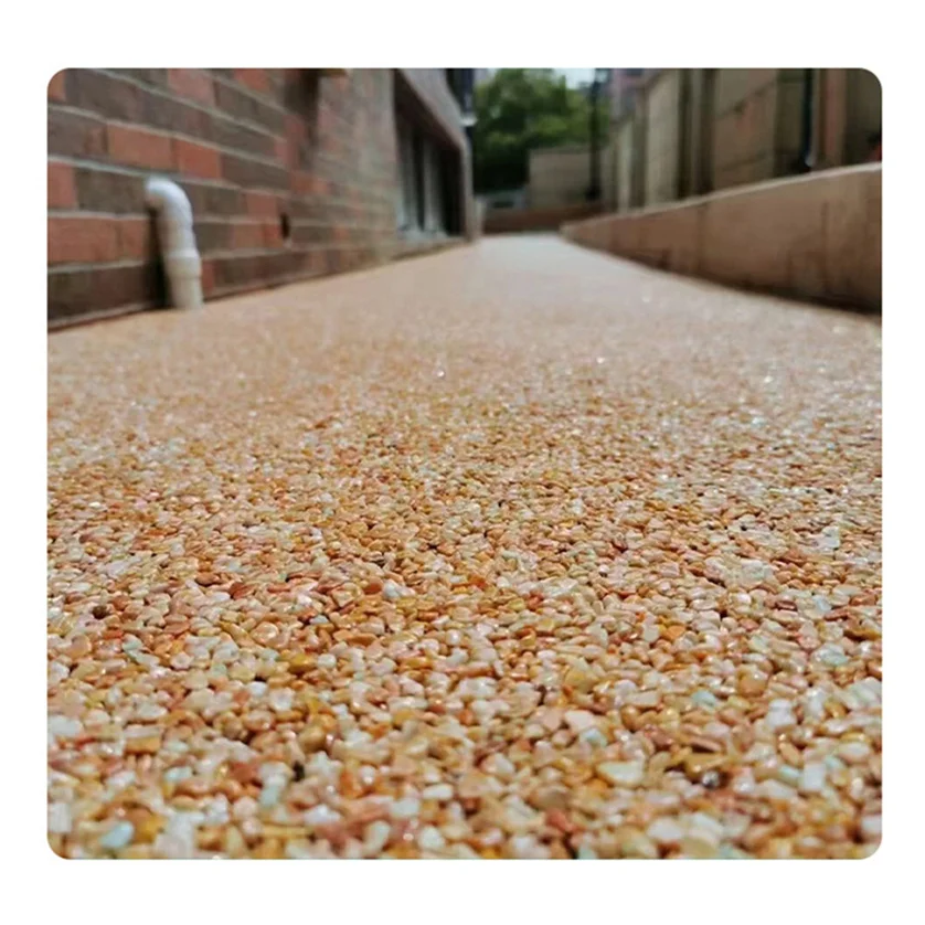 Sunlight resistance cobble supplier different colors stone binder gravel resin glue for scenic spot decoration