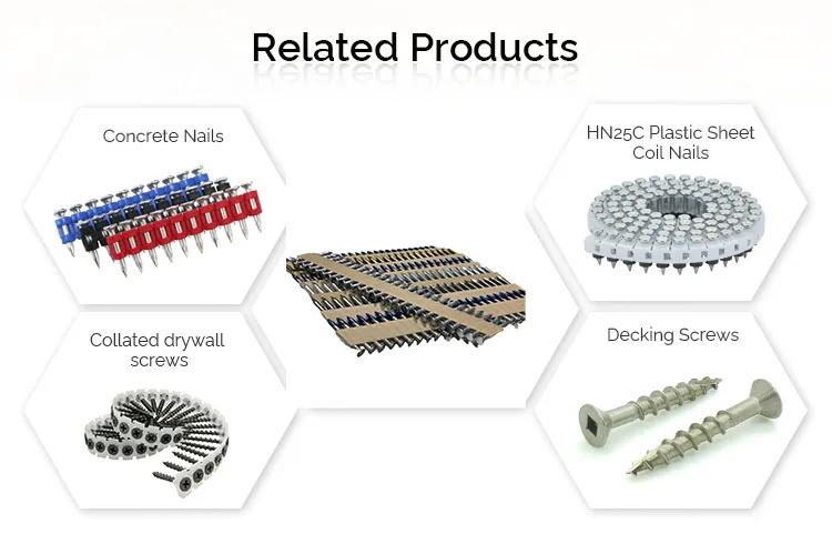 34 Degree Galvanized Smooth Shank Paper Collated Insulation Fasteners Joist Hanger Nails