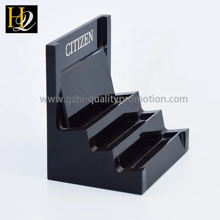 HI-Quality Black Acrylic Business Card Display Name Card Holder Stand Desktop