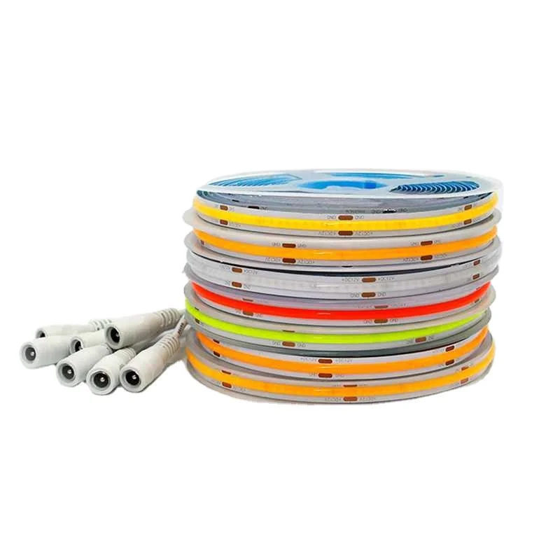 
COb384 12V 24V 5mm low pressure indoor and outdoor decorative lighting flexible light belt cob led strip light 