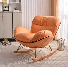 XINSHIYI Manufacture Nordic Minimalist Style Half Dome Shaped Indoor Swing Chair Living Room Rocking Reclining Chair