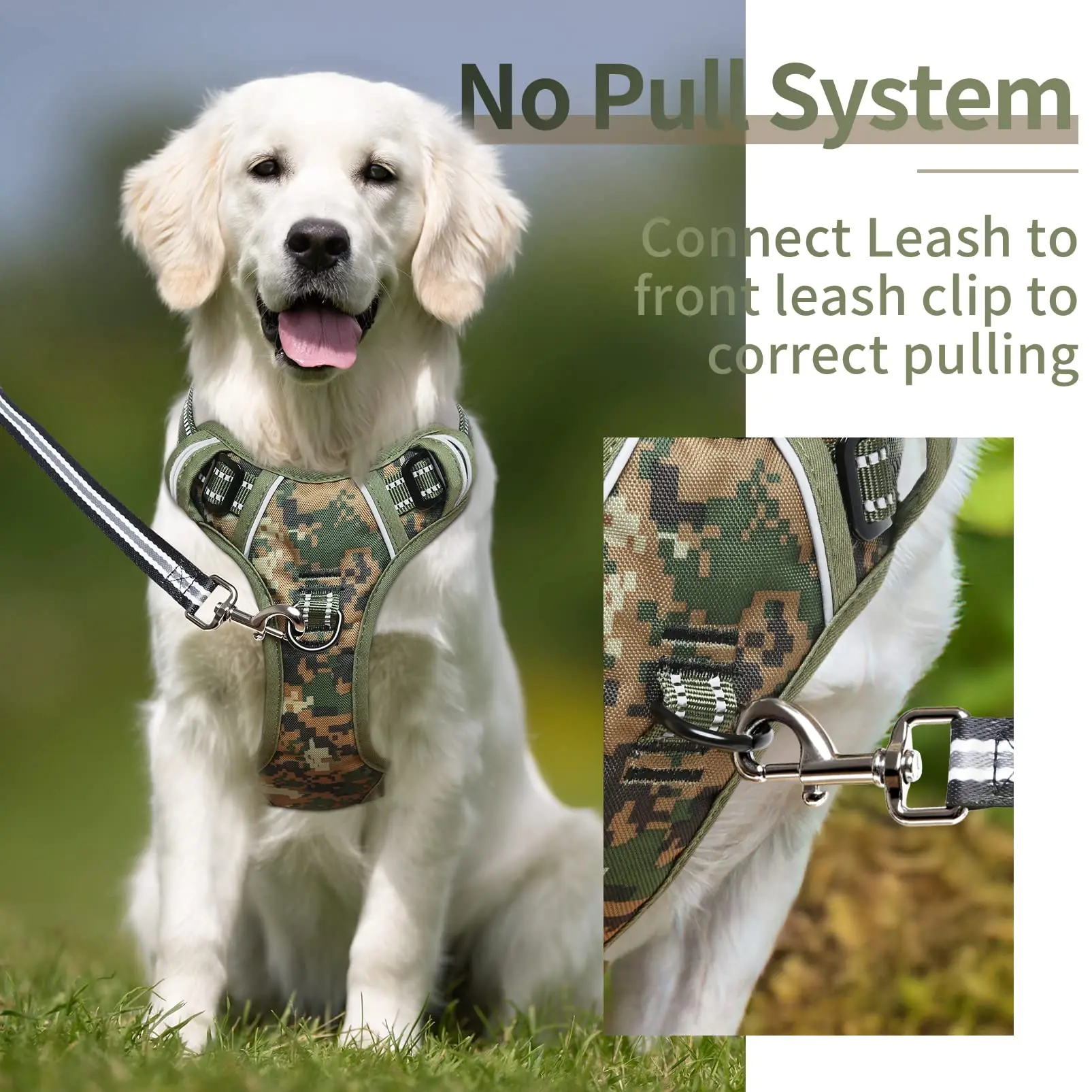 TOPBUDDY oxford high quality no pull pet harness for XXS to XXL