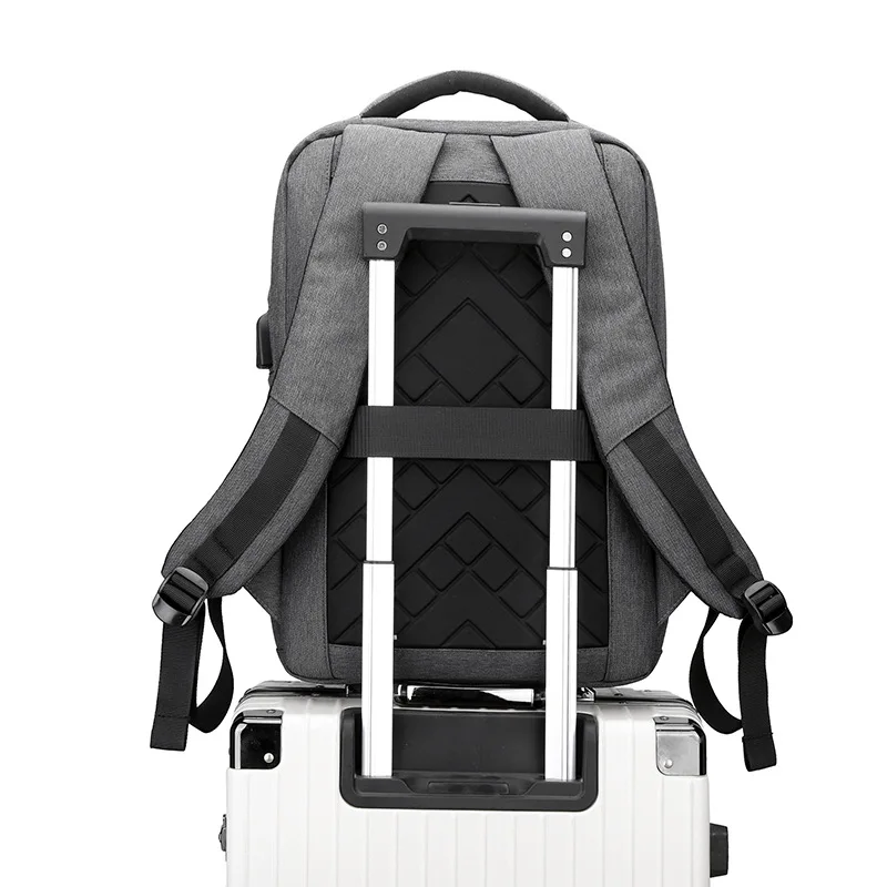 Leisure business computer multi-functional USB interface male large capacity computer backpack for man