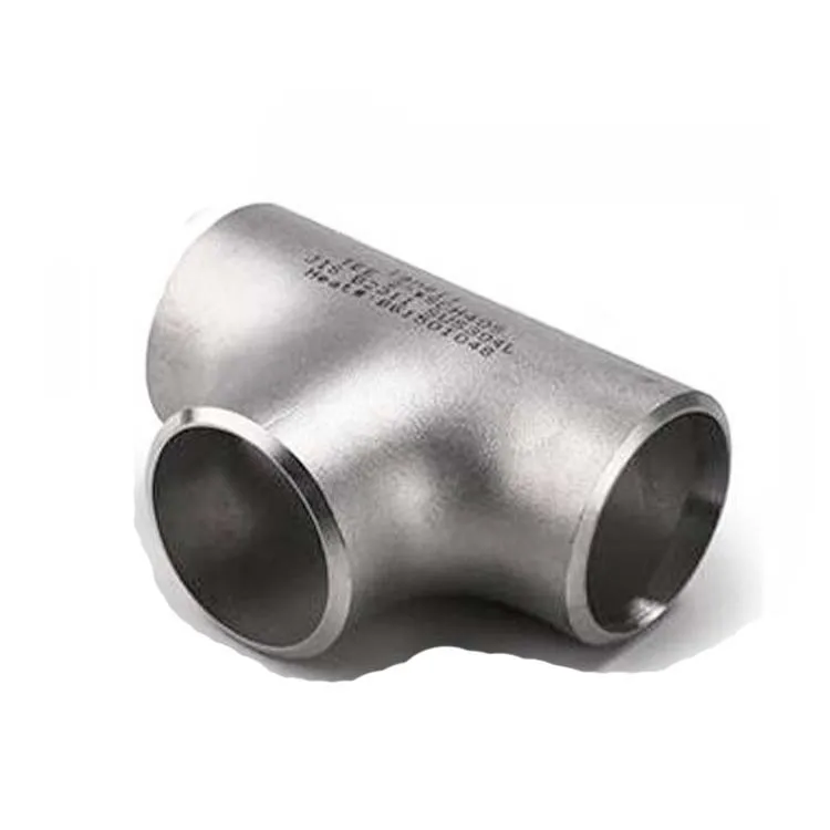 Carbon steel And stainless steel 304 316l Pipe Fittings Din2615 Butt Welded Seamless Straight Equal Cross tee For Industry