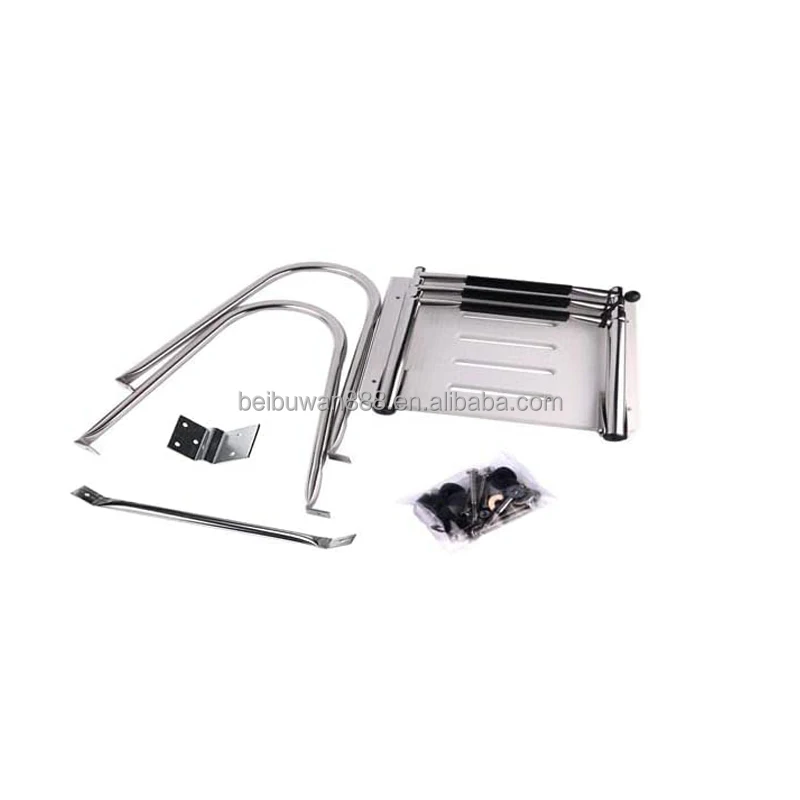 3 Step In-board Outboard Transom Platform Telescoping Boat Ladder Swimming Telescopic Ladder Marine Parts Boat Accessories 1 PC