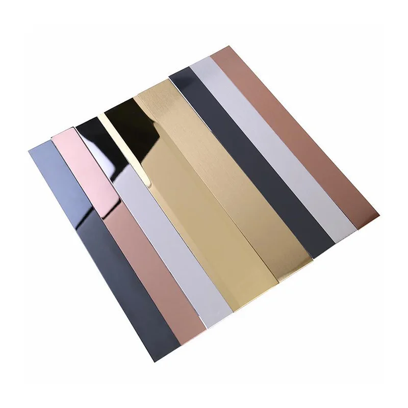 High Quality Wall Decorative Trim 304 Stainless Steel Tile Trimming Strip decorative line strip stainless steel flat trim
