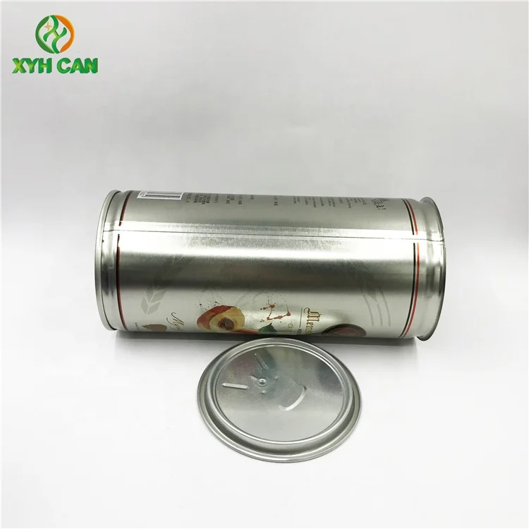New Arrival 1L round Metal Beer Tin Can 1000ml Volumetric Beverage & Tea Storage Container with Ring Use Promotion