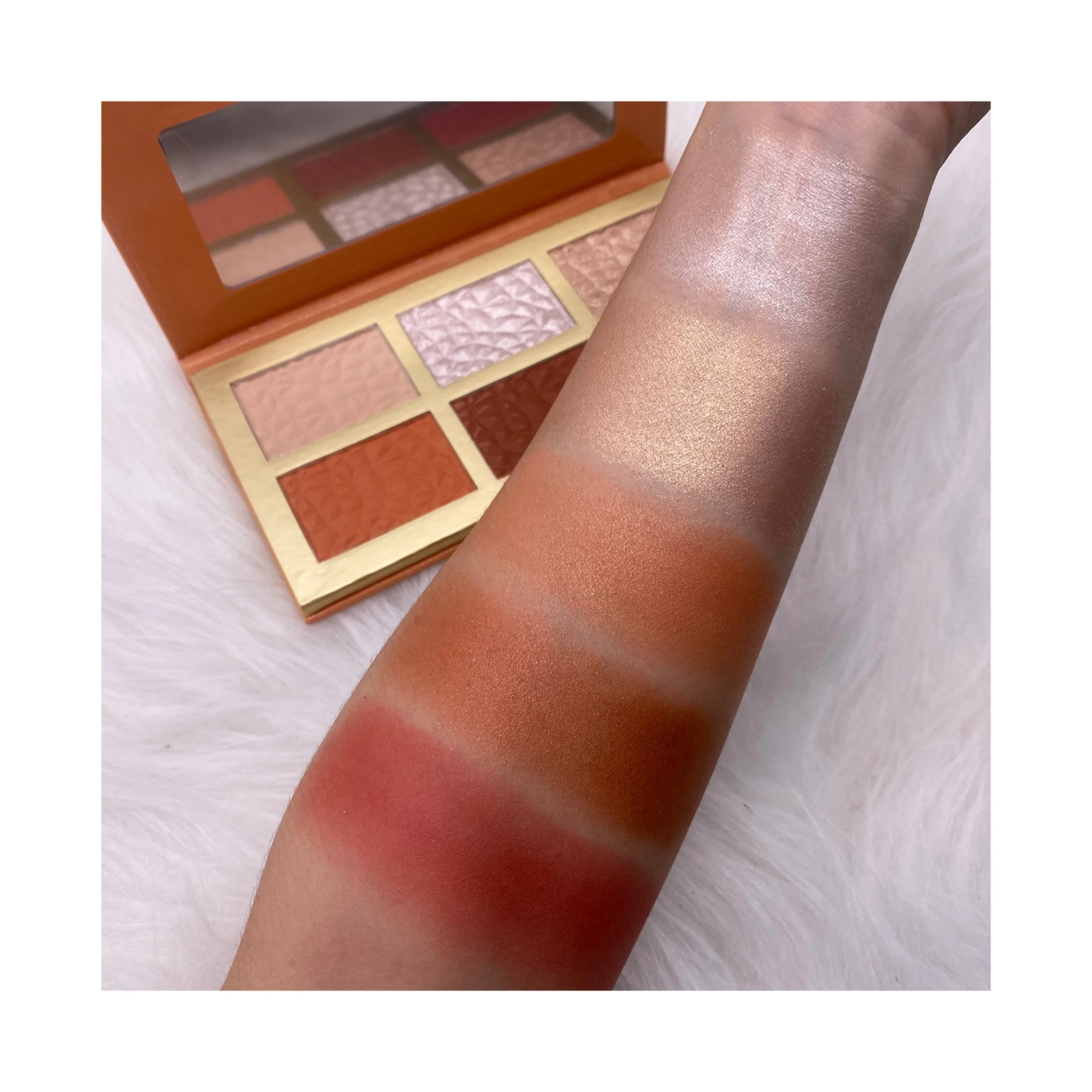 
high quality makeup oem no logo private label cream hot sell highlighter palette 