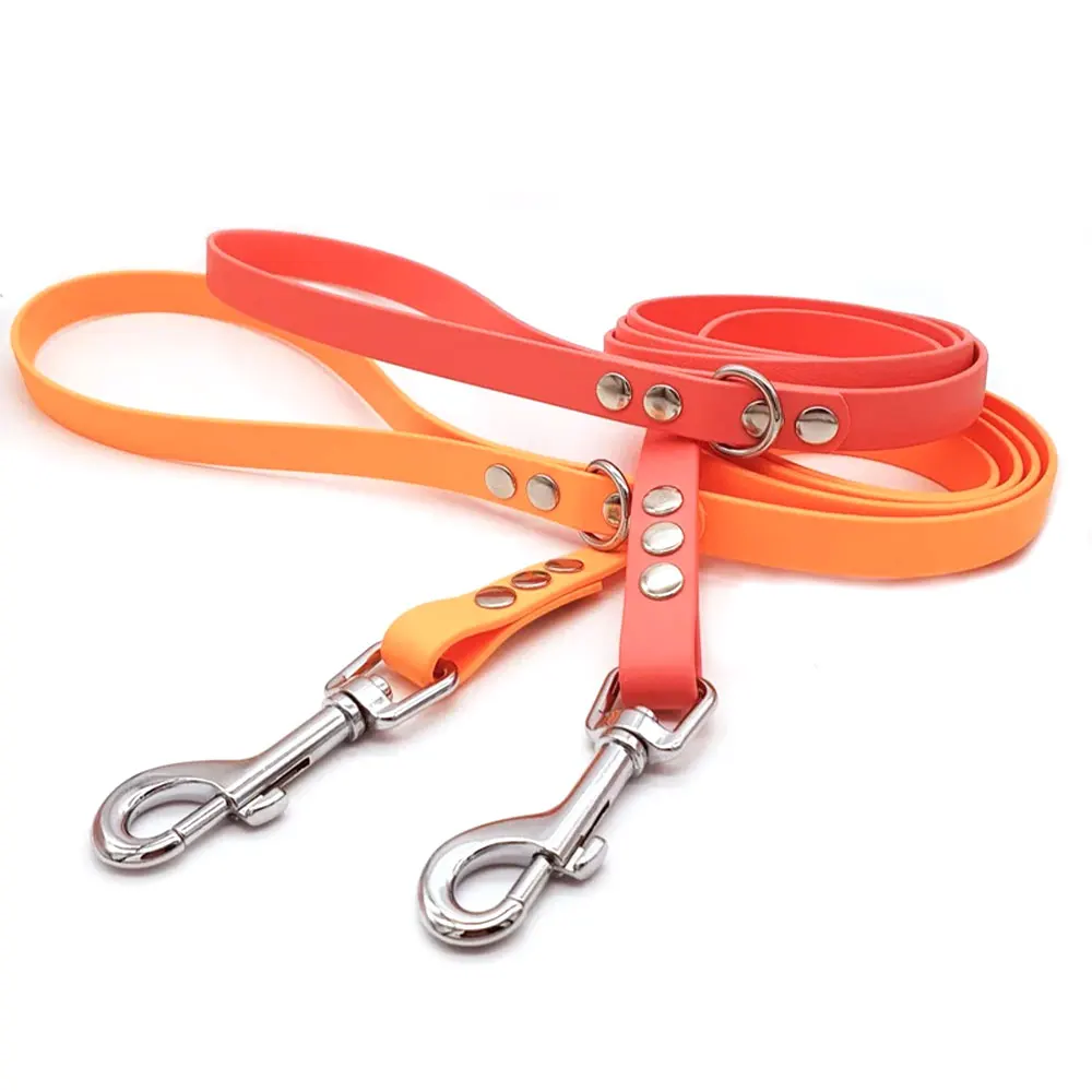 New Arrival Custom Color Ultra-Comfort Waterproof Soft PVC Dog Leash with Metal Hook