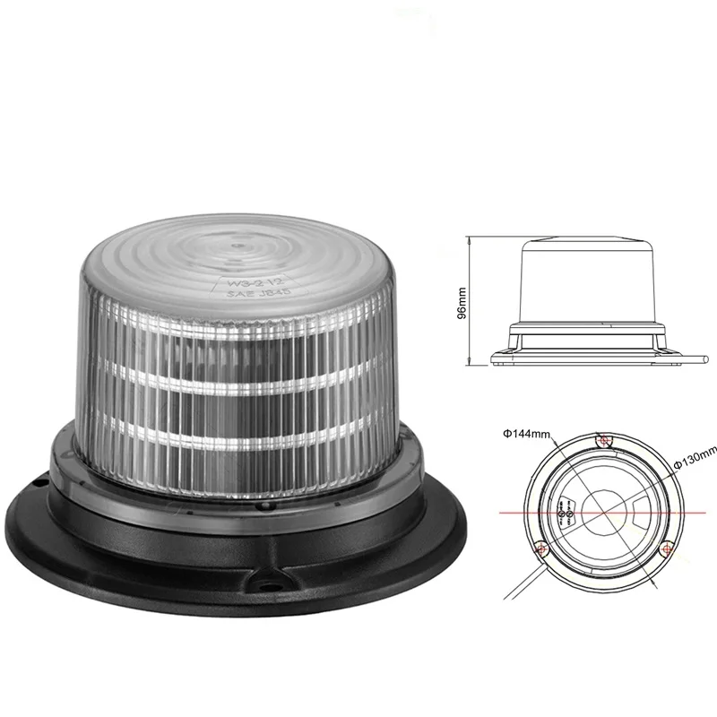 5.7 Inches SAE J845 Class 2 LED Warning Light LED Beacon