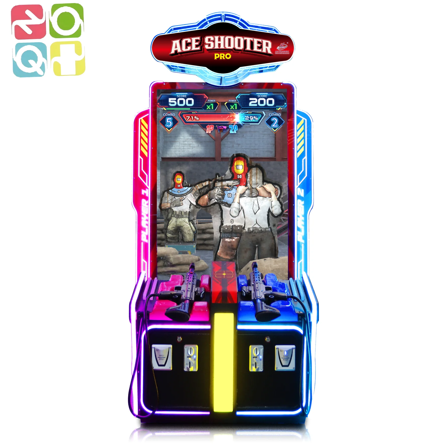 Coin Operated 2 Players Skyle Electronic Simulator Shooting Gun Arcade Game Machine for Sale
