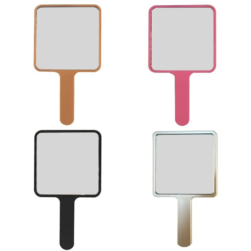 ABS Plastic Handle Mirror Portable Single-sided Dressing and Beauty  Hand-held Dressing Mirror Drop shipping