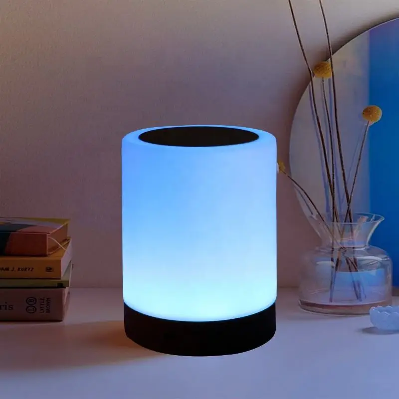 Multiple Colors Changing Night Light Touch Dimmable Lamp Portable Bedside Table Lamp For Home Decorative