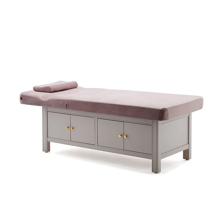 Wholesale solid wood beauty bed multifunctional head treatment bed physiotherapy massage bed with hole for beauty salon spec