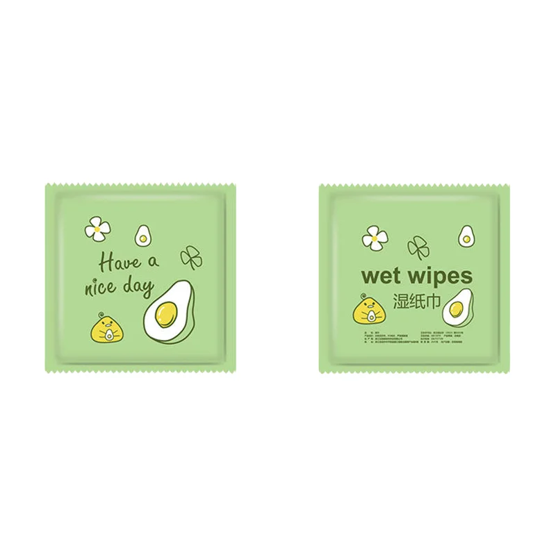 Customized logo Private Label Disposable Single Package Cleaning Wet Wipes
