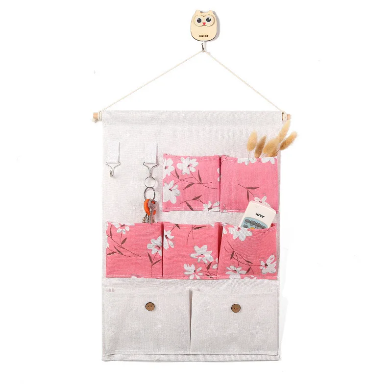 Wall Hanging Storage Bag Door Closet Organizer Multi Functional Hanging Wall Pocket Organizer with key hanger