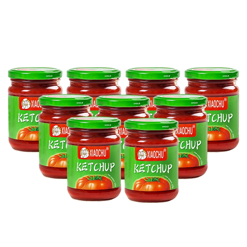 Factory price delicious 225g tomato ketchup with OEM brand for cooking