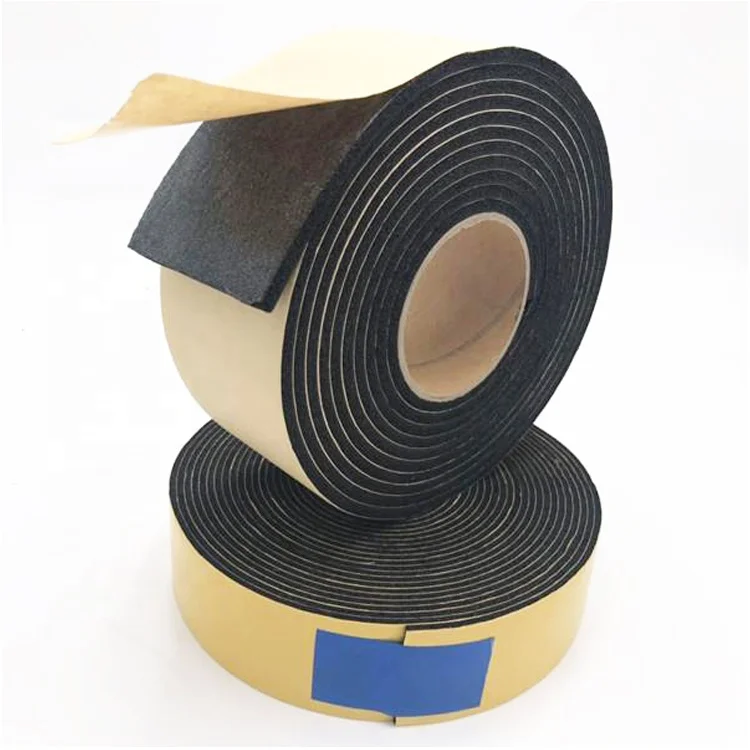 Nitrile Rubber PVC NBR Self Adhesive Rubber Foam Roll Insulation Tape