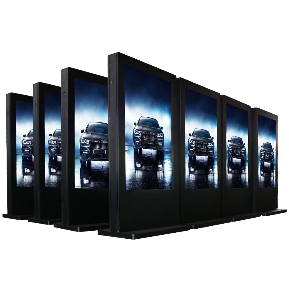 Outdoor Capacitive Wall Mount LCD Screen 65 Inch Media Advertising Wireless Digital Signage Elevator Video Kiosk Application