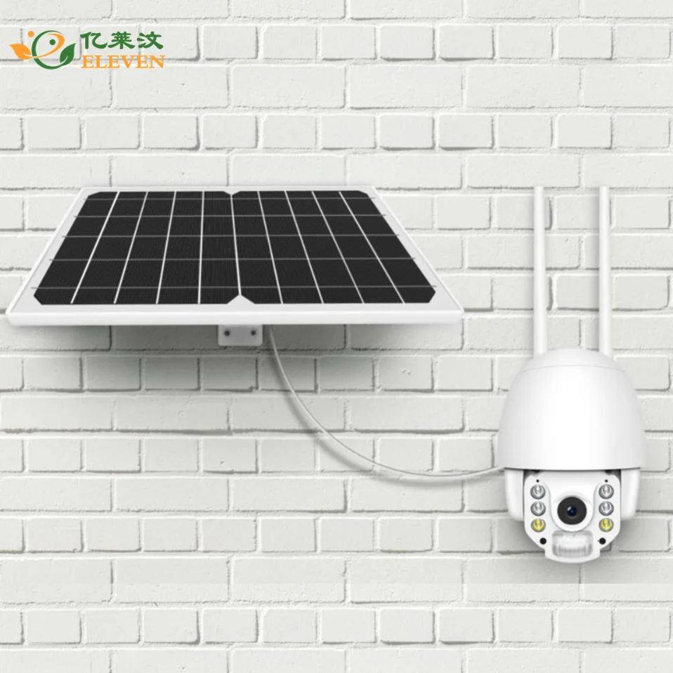 wifi 360 security 2mp ptz mini solar powered 4g wireless camera 24/7 recording low-power