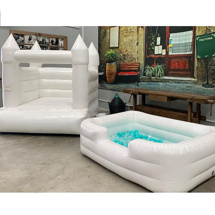 New Outdoor Good Quality Jumping Bouncy Castle Jumper Wedding White Inflatable Bounce House For Party