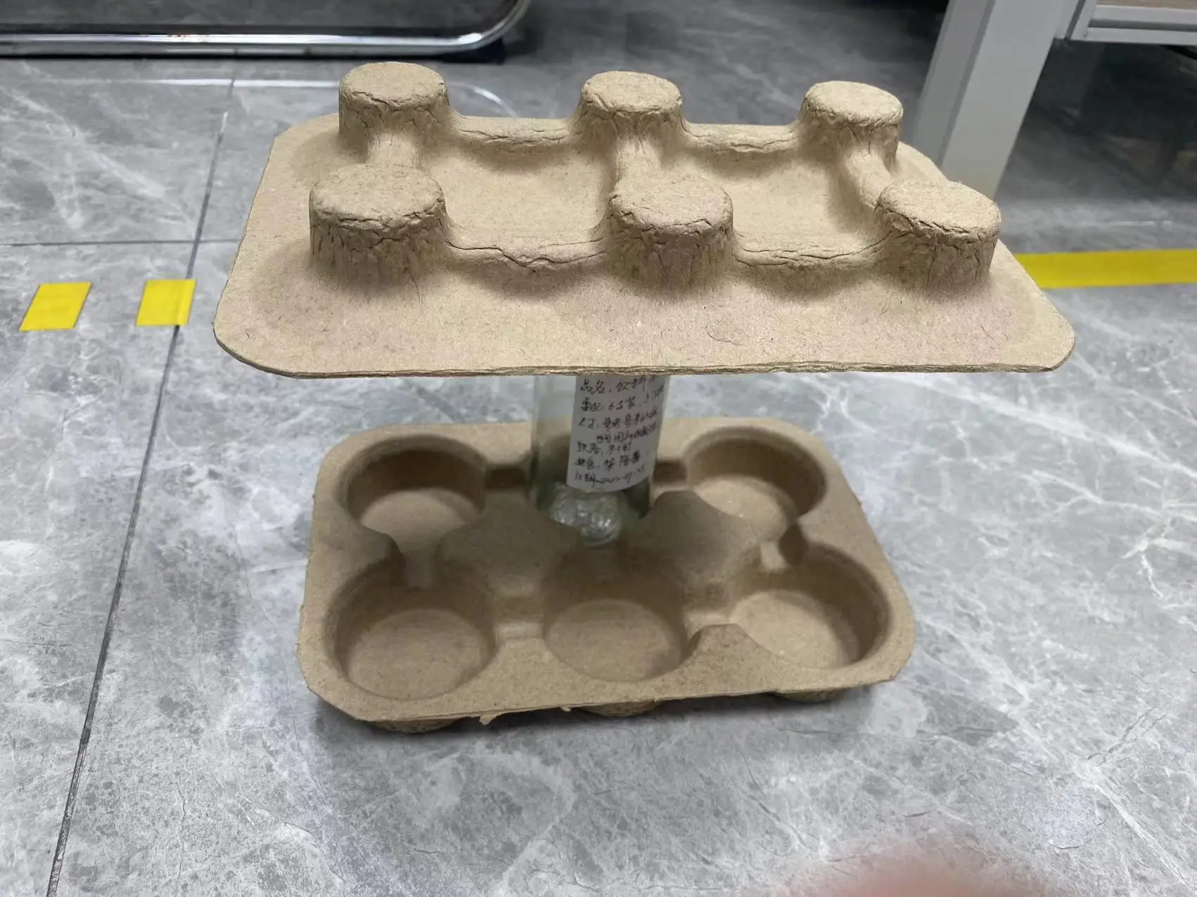 Custom wine pulp insert with corrugated outer box pulp fiber wine packaging shipper