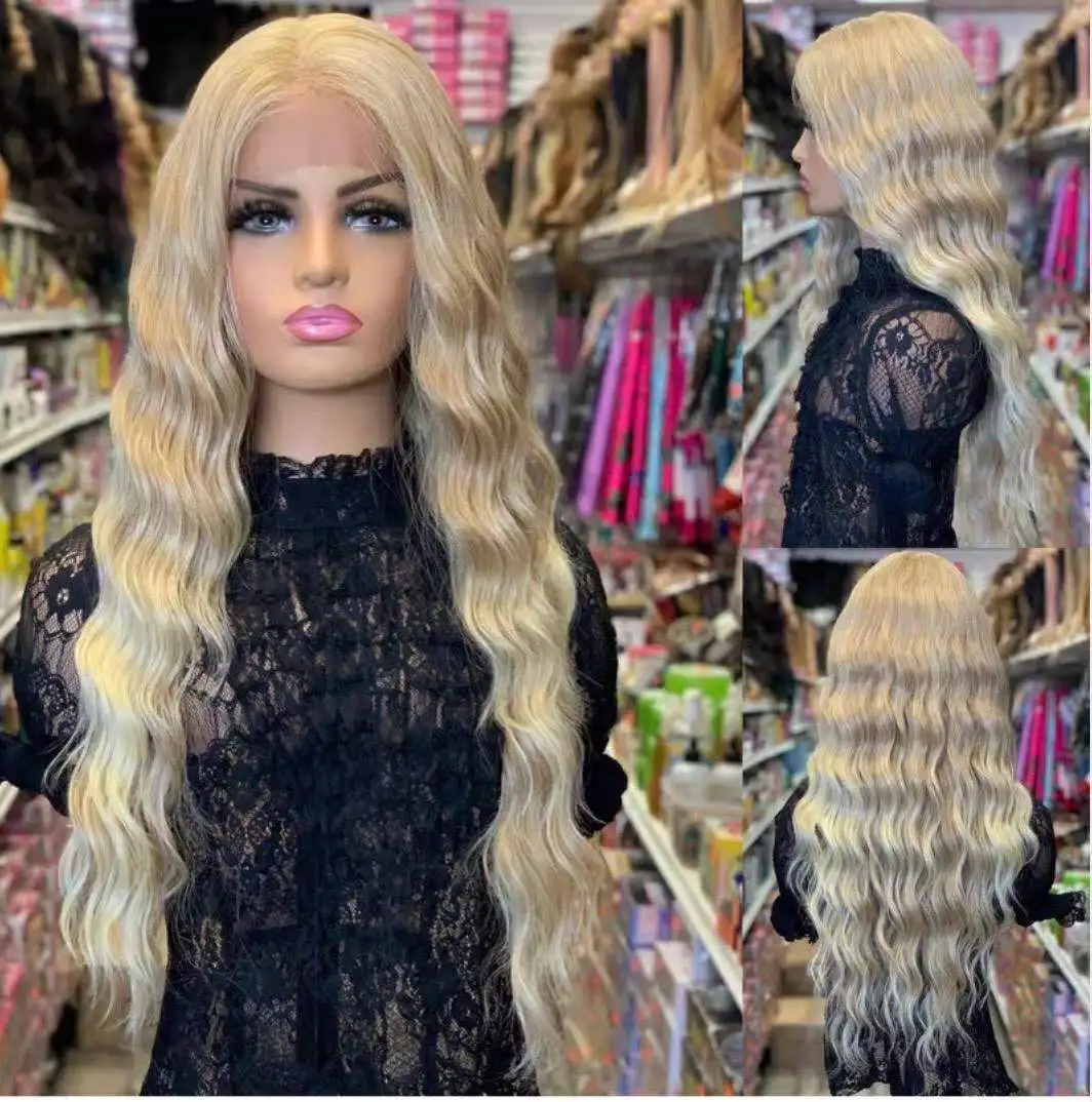 wholesale high quality fiber heat resistant premium synthetic hair hd swiss transparent lace front wigs pre plucked