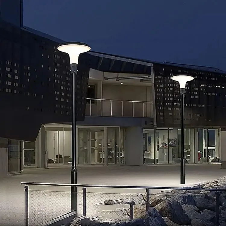 IP65 ufo solar power garden street light lamp with pole 20w 30w ufo solar street light garden