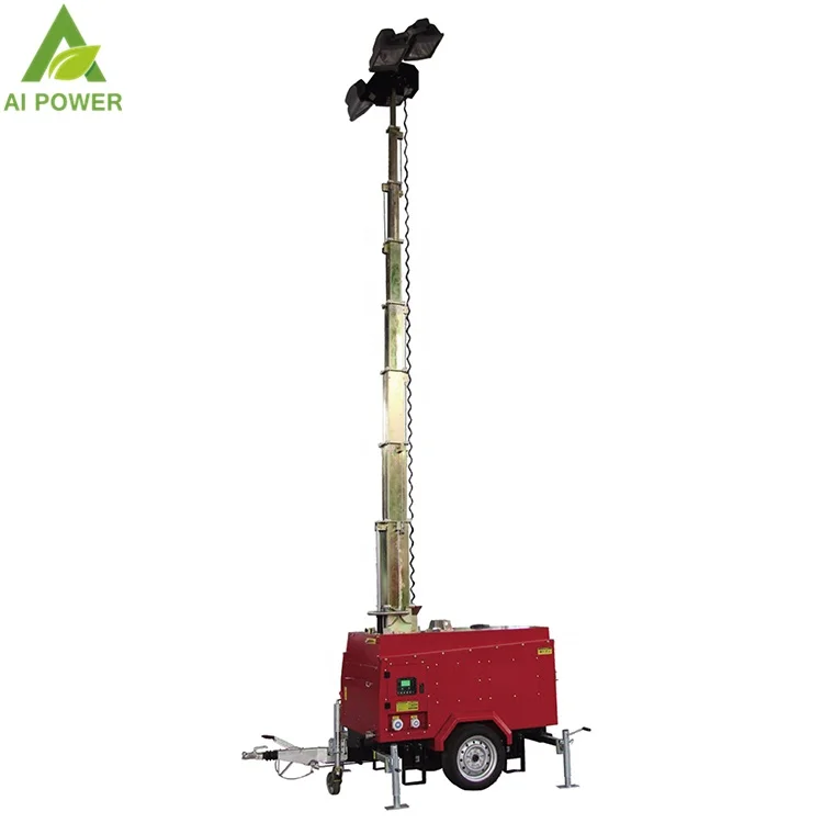 Mobile Light Tower Telescopic Rod Portable Lighting Tower Sports