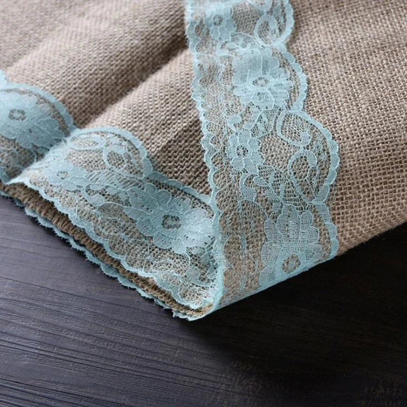 New Linen Burlap Table Clothes Custom Wedding Hemp Just Fabric Dining Table Runner for Banquet Party Home Decoration